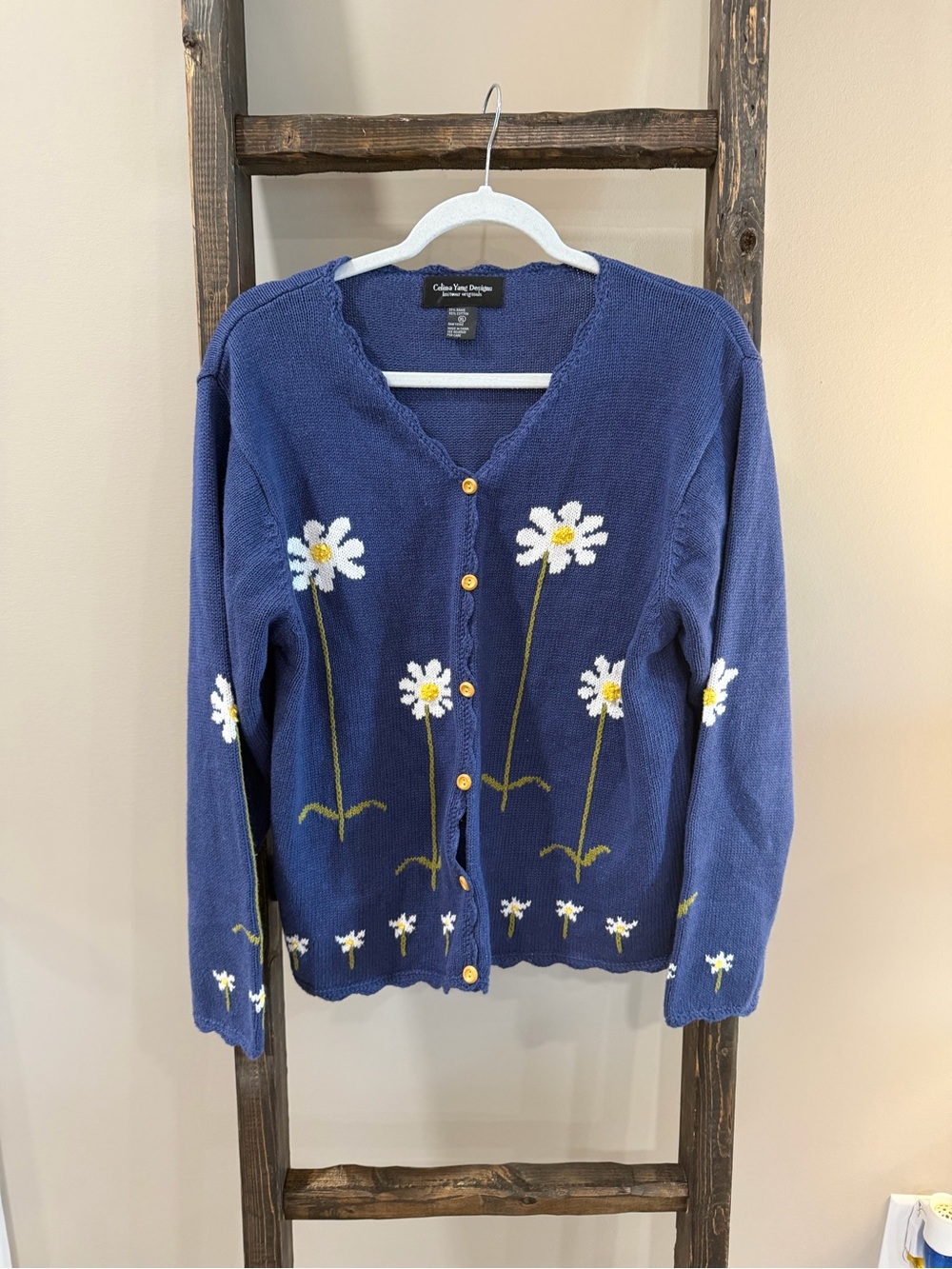 Vintage Celina Yang Designs Knitwear Original Daisy Cardigan